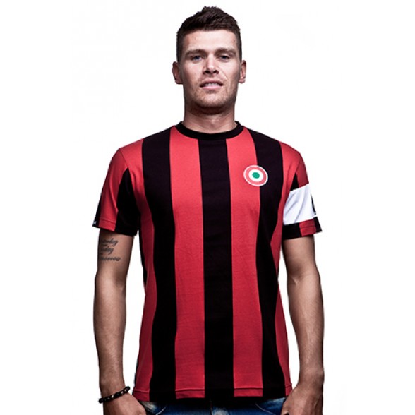 Milan Capitano T-Shirt // Black Red 100% cotton