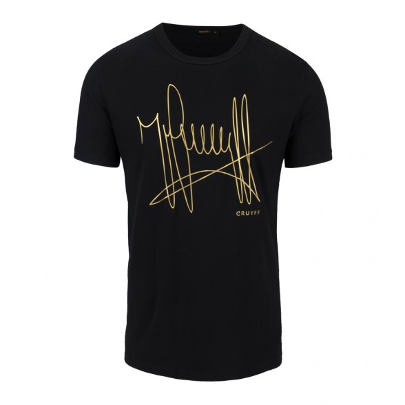 T-Shirt Cruyff assinatura Preto / Ouro
