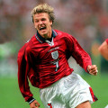 David Beckham Camisola Retro Inglaterra 1998 Away
